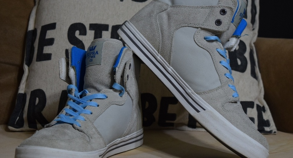 Supra Vaider grey suede and blue